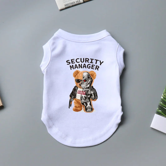 Teddy Bear Cyborg Security Manager Dog Singlet