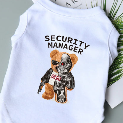 Teddy Bear Cyborg Security Manager Dog Singlet