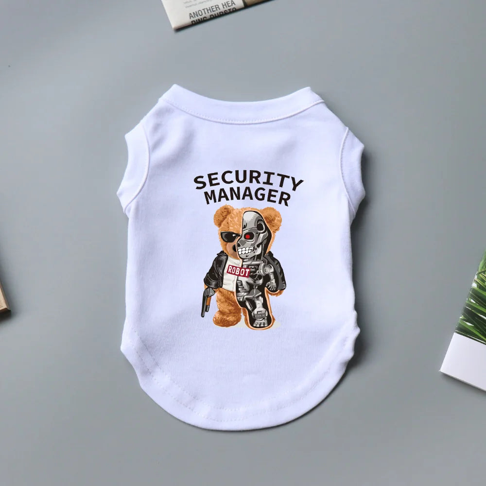 Teddy Bear Cyborg Security Manager Dog Singlet