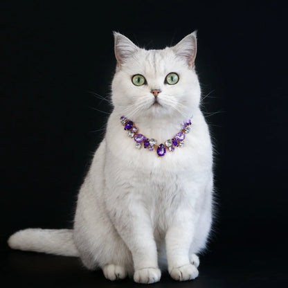 Stunning Rhinestone Adjustable Pet Necklace