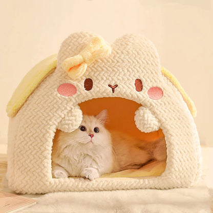 Velvety Bunny Cat Cave