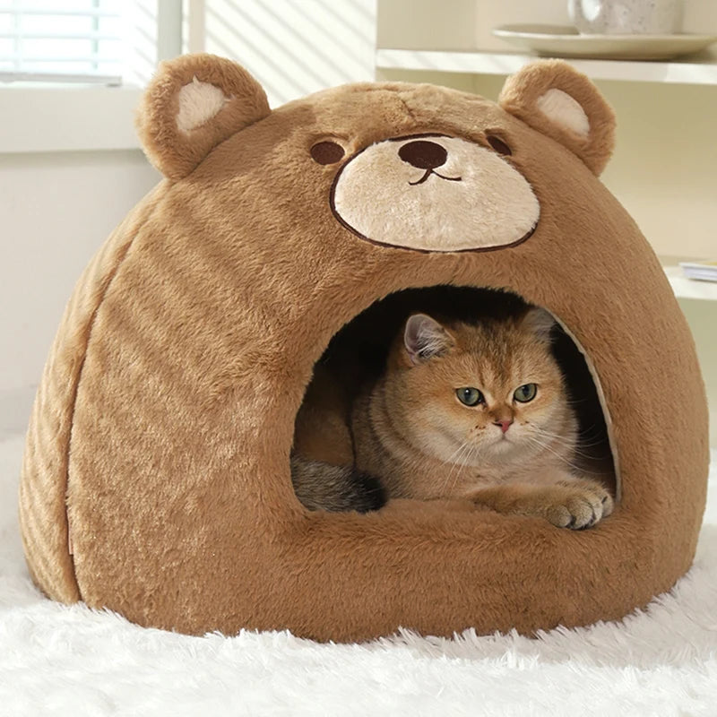 Cuddly Teddy Cat Cave