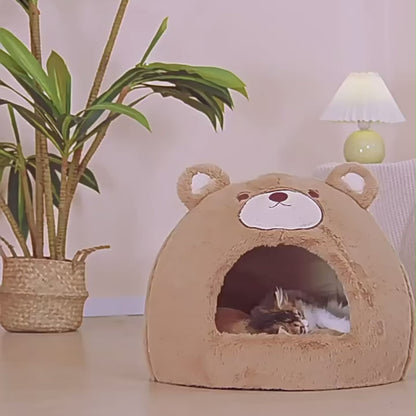 Cuddly Teddy Cat Cave
