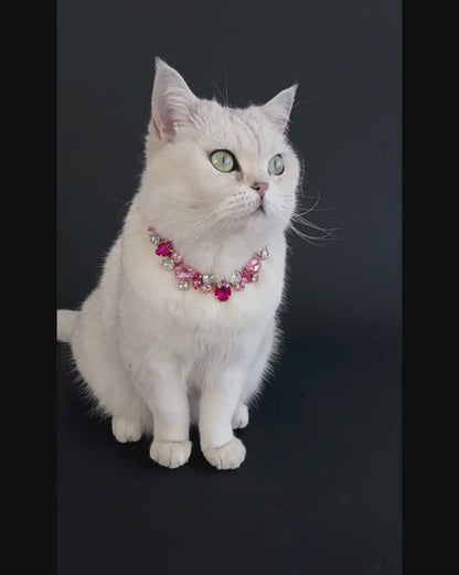 Stunning Rhinestone Adjustable Pet Necklace